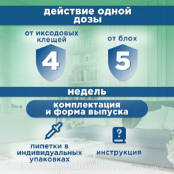 Капли на холку от клещей, блох, вшей и власоедов для кошек Фиприст Спот Он (KRKA), 3 пипетки Фипронил