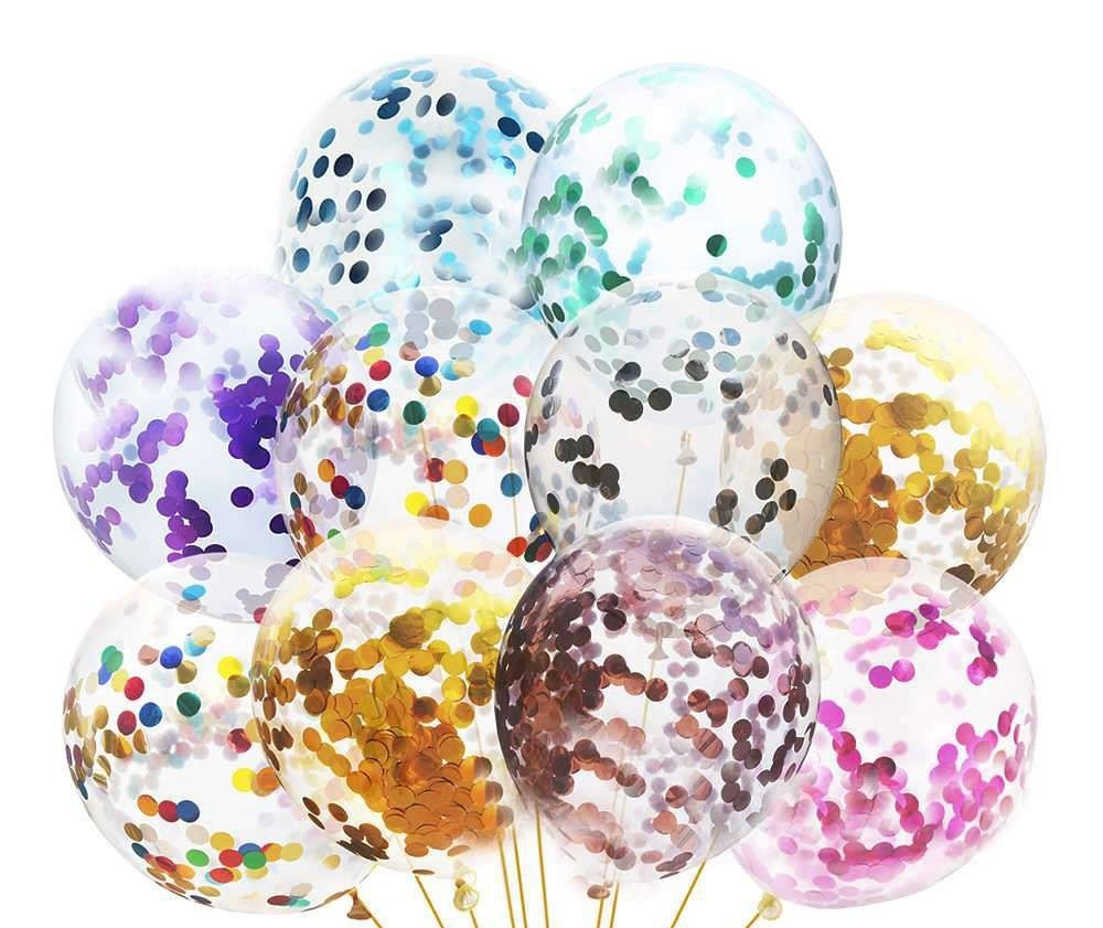 разноцветные воздушные шары. шарики с конфетти. шар прозрачный с конфетти 12 дюймов. шар 12 дюймов конфетти. гелиевые шары с конфетти.