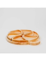 Деревянная менажница с ручками из кедра