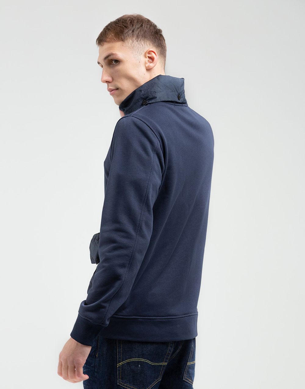 Худи We Don’t Care Rolled Up Zip Hoodie Navy