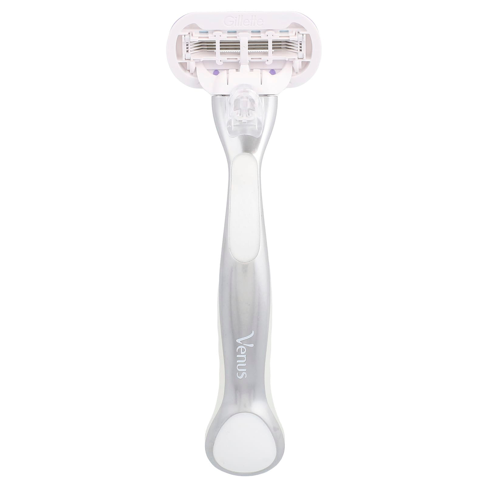 Gillette, Venus, гладкая платина, 1 бритва, 2 картриджа