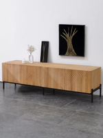 Тумба под телевизор Грувс, массив дуба, лофт