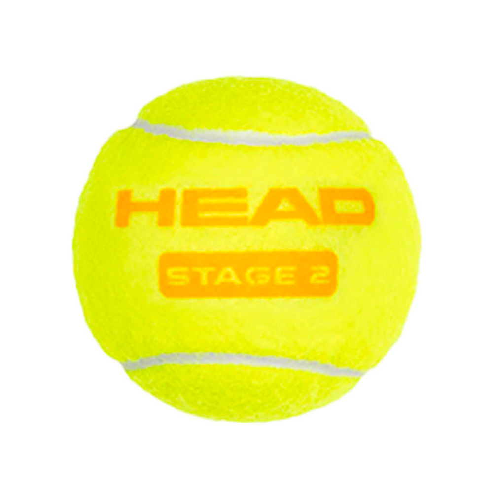 Мяч теннисный детский HEAD Stage 2 Orange, 578423,уп.3 шт, фетр,нат.резина,желто-оранжевый