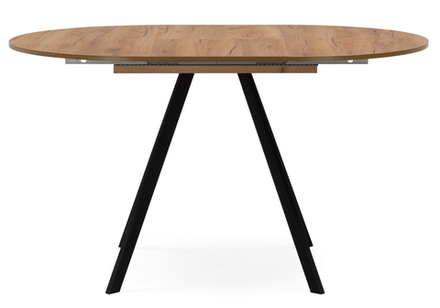 Стол деревянный Woodville Курт 90, 130 дуб крафт золотой, черный матовый, ножки черные