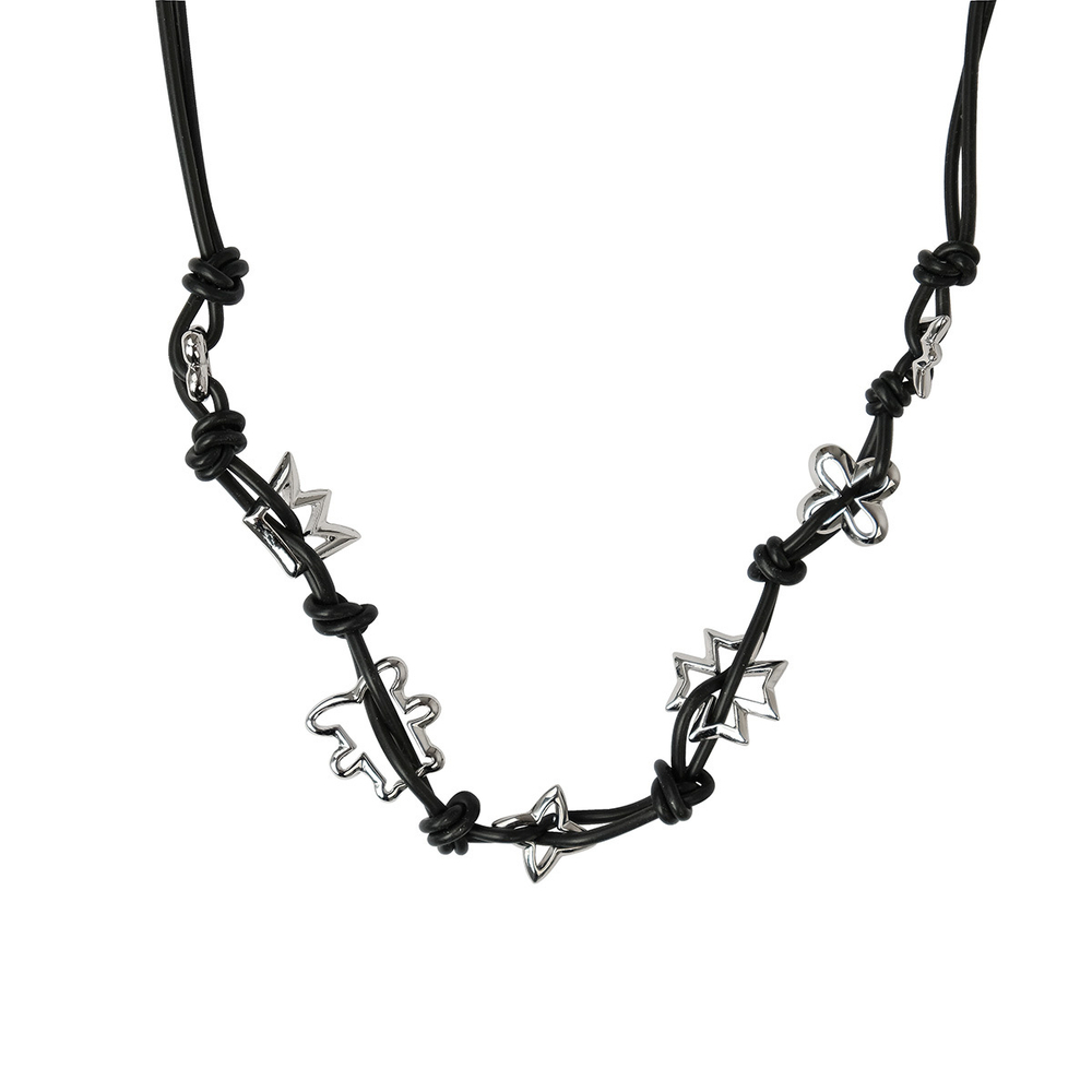 Чокер "Кларкия" в родиевом покрытии из коллекции "Gammi" от Jenavi с замком карабин