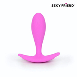 Ярко-розовая анальная втулка - 7,4 см. (Цвет: ярко-розовый)