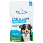 Nordic Naturals, омега-3 для кожи и шерсти, для собак, костный бульон, 30 жевательных таблеток, 150 г (5,29 унции)