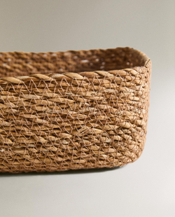 Zara Home Корзина из морской травы, цвет бежевый, 28 см