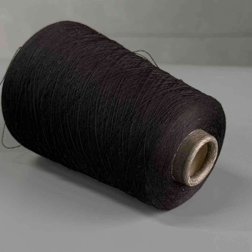 Пряжа Botto Giuzeppe Moorea 2/120х2 (55% шелк малбери, 45% хлопок) 3000 м/100 гр, черный