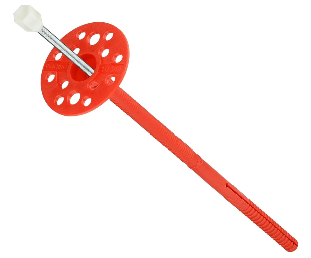 Дюбель (гриб) для изоляции с метал. гвоздем с Термоголовкой 10х300 TECH-Krep