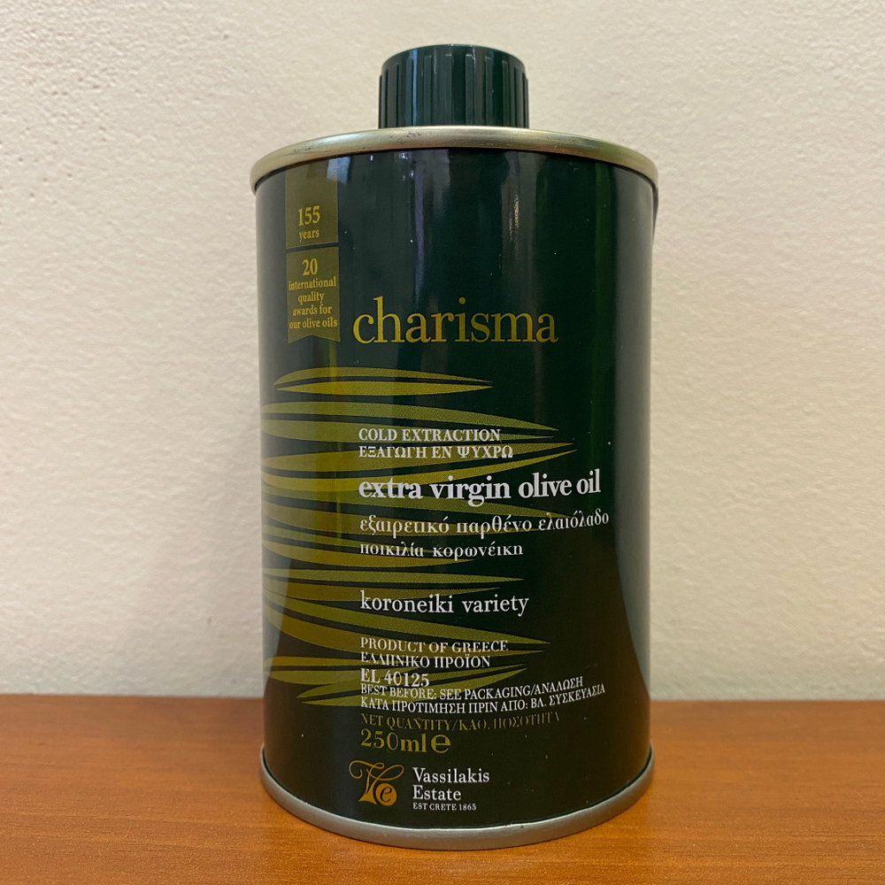 Оливковое масло греческое CHARISMA Extra Virgin в ж/б, 0,25 л, Греция (Крит)