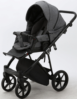 Детская коляска Adamex Porto 2 в 1 PO-PS35 (Т.СЕР+Т.СЕР.КОЖА)