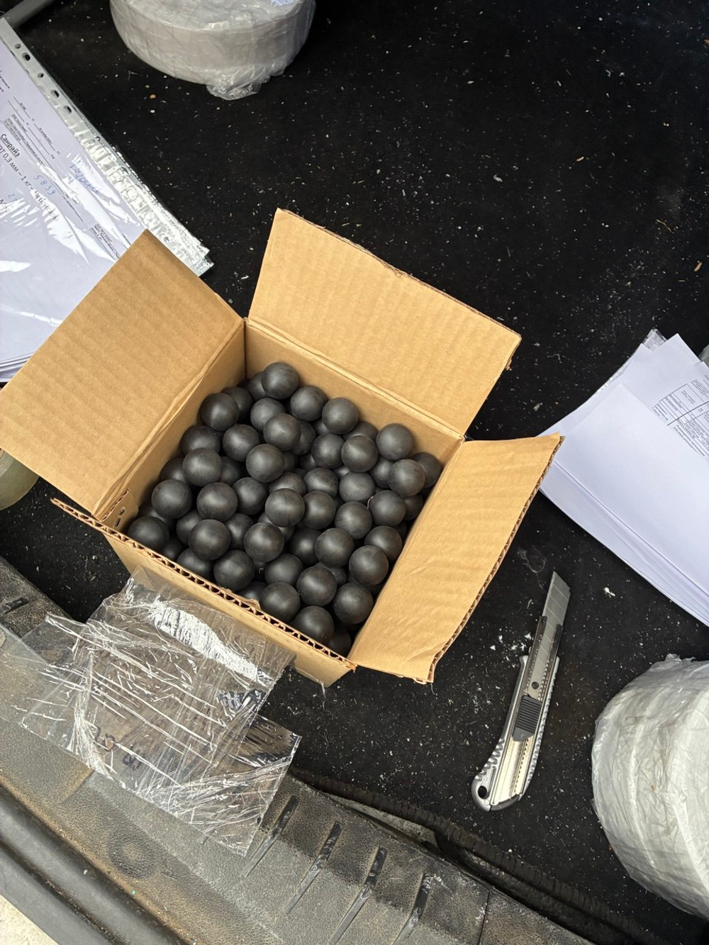 Полиамид 6-бл. (капролон) стеклонполненный Шар PA6 GF30 чёрный Шар Ø25