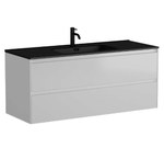 Тумба подвесная SANCOS Cento 1190х450х500, c двумя ящиками оснащенными доводчиками, белый глянец, арт. CN120-1W