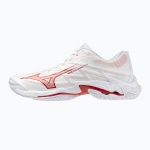 Женские Кроссовки волейбольные Mizuno Wave Lightning Elite white/rose elegance/lava falls