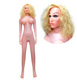 Кукла надувная с вибрацией и реалистичной головой Анжелика два отверстия 155 см