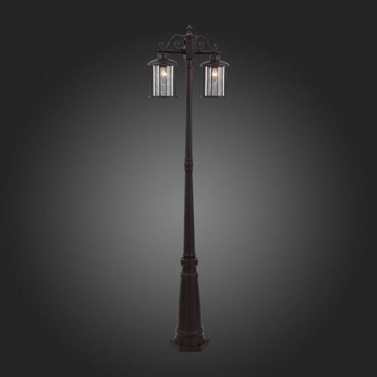 SL080.425.02 Светильник уличный наземный ST-Luce Темный кофе/Прозрачный, Темный кофе E27 2*100W LASTERO