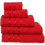 Полотенце махровое 50*90см «LUNA» цвет красный 02050 плотность 360гр/м2