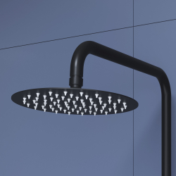 Душевая стойка черная со смесителем из стали RGW SP-24B