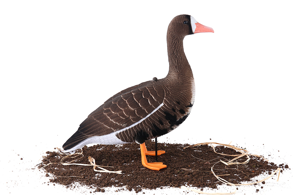 Белолобый гусь Softplast 3D ЖИВОЕ ПЕРО мод. BS-3D-UV