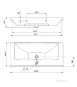Раковина Santek Миранда 100 отверстие под смеситель 1WH302249