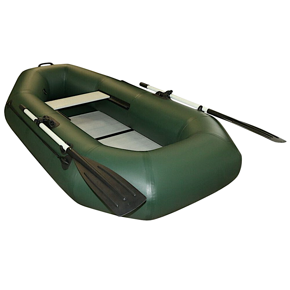 Лодка ПВХ Polar Bird Чирок Гребная PB-230Т Teal со стеклокомпозитной сланью и банкой Зелёная