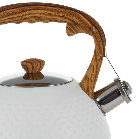 Чайник 2,7 л. из нержавеющей стали со свистком Kamille KM-1098 и ручкой "soft touch" под дерево