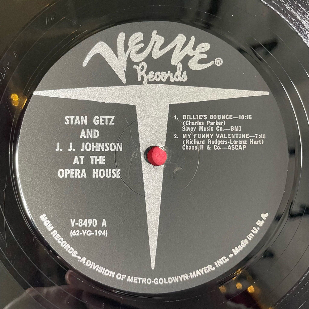 Винтажная виниловая пластинка LP Stan Getz And J.J. Johnson At The Opera House (USA 1962)
