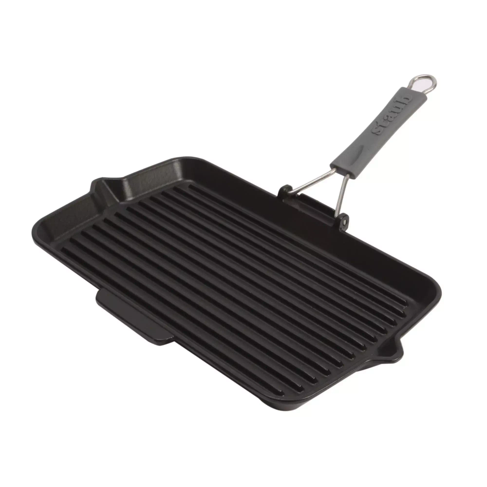 STAUB - Сковорода-гриль складная чугунная 34х21см черная / артикул   40509-343-0  / GTIN 3272342022232