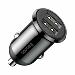 Автомобильное зарядное устройство Baseus Grain Pro Car Charger Dual USB 4.8A-Чёрный