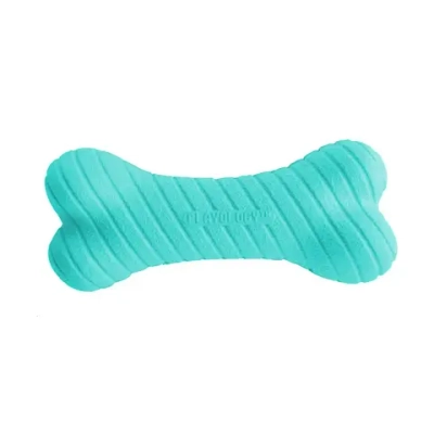 Playology dual layer bone двухслойная жевательная косточка для собак с ароматом арахиса, большая, голубой