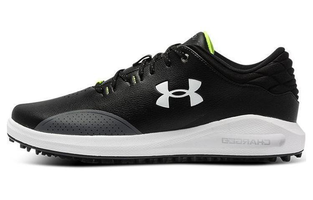 Under Armour comfortable and versatile shock absorption, wear-resistant, breathable, low-top golf shoes men's black