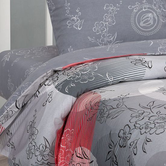 Двуспальный с европростынёй комплект постельного белья Санрайз DE LUXE поплин наволочки 70x70 см