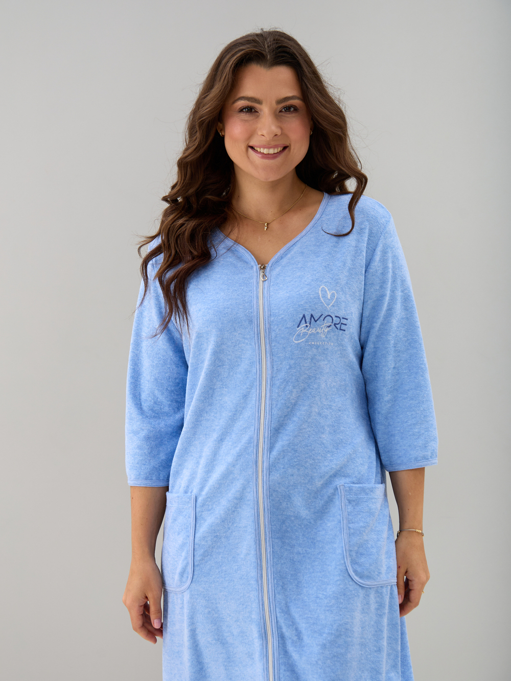 Халат Хм-562/голубой-п