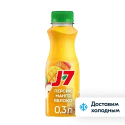 Смузи Манго-Персик-Яблоко J7 Полезный Перекус со злаками 0,3л