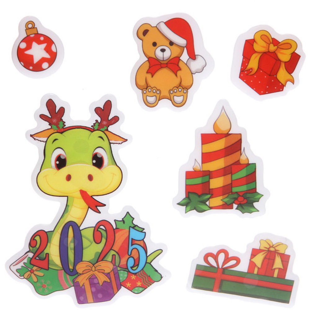 Набор наклеек «Новогодний подарочек» 20*20 см, в ассортименте
