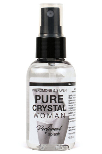 Парфюмированная женская вода для тела и белья с феромонами и ионами серебра Natural Instanct "PURE CRYSTAL" 50 мл (Цвет: прозрачный)