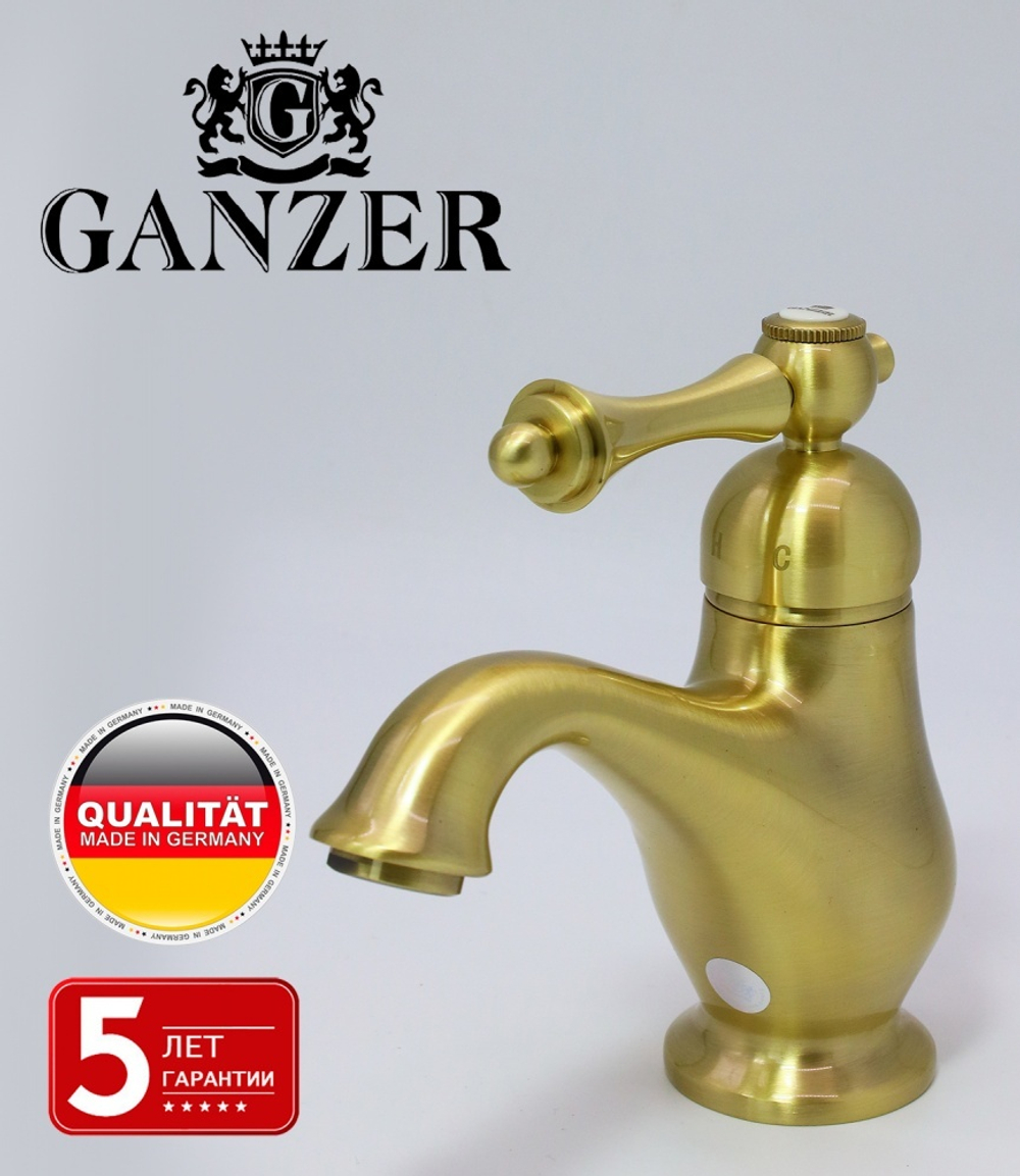 77111-D Смеситель для умыв. (БРОНЗА)  GANZER  (10/1шт)