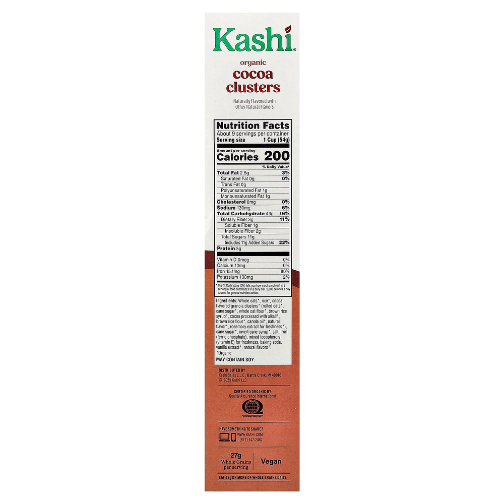 Kashi, органические хлопья из какао, 487 г (17,2 унции)