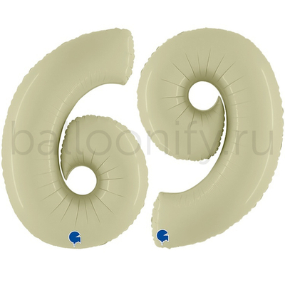 Шар ЦИФРА 6/9 Сатин Olive Green 40" 102 см