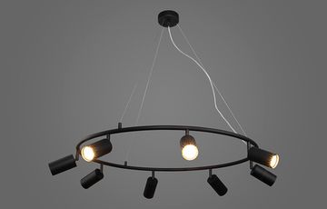 Подвесной светильник CLT 015C8 D800 BL чёрный Rivo Crystal Lux