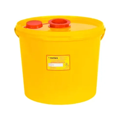 Контейнер для утилизации медицинских отходов Медфарм КОо-01 класс Б класс В 10 л