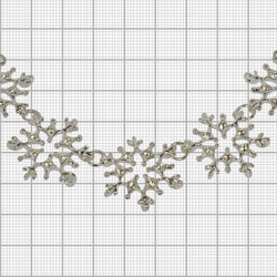 "Лед" колье в родиевом покрытии из коллекции "Полюс Холода" от Jenavi с замком карабин
