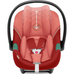 Коляска Cybex Coya Rosegold Frame Aton S2 i-Size Hibiscus Red Mirage Grey с дождевиком и бампером