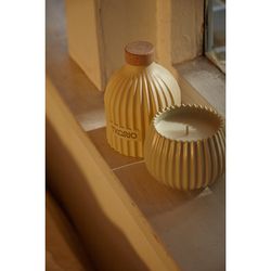 Свеча ароматическая Green tea & Pear blossom из коллекции Edge, бежевый, 30 ч