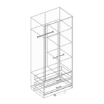 Милана Шкаф 2-х дверный с 2 ящиками