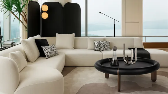 Журнальный стол Luca Ø100х33 см, черный