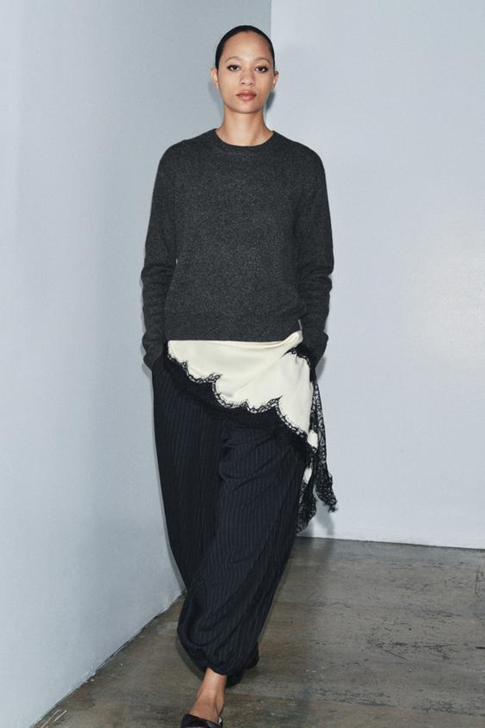 ZARA БРЮКИ-БАГГИ В ПОЛОСКУ — ZW COLLECTION, В ПОЛОСКУ