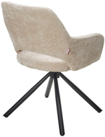 Стул М-City DISAUR Нури (Nuri) поворотный на 180 градусов, 3018-10 Бежевый, Шенилл, Черный каркас