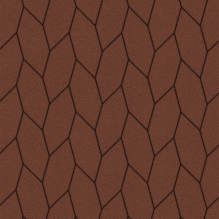 Тротуарная плитка СКОШЕННЫЙ ШЕСТИУГОЛЬНИК - Стандарт Красный